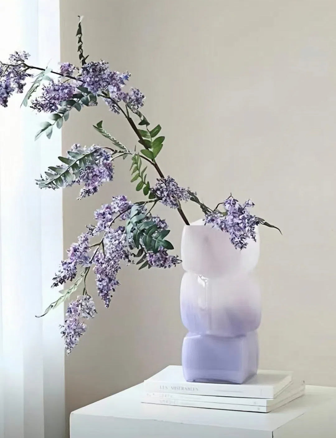 Satori Ombre “Sugar-Cube” Vase — Purple (3-Block / 4-Block)