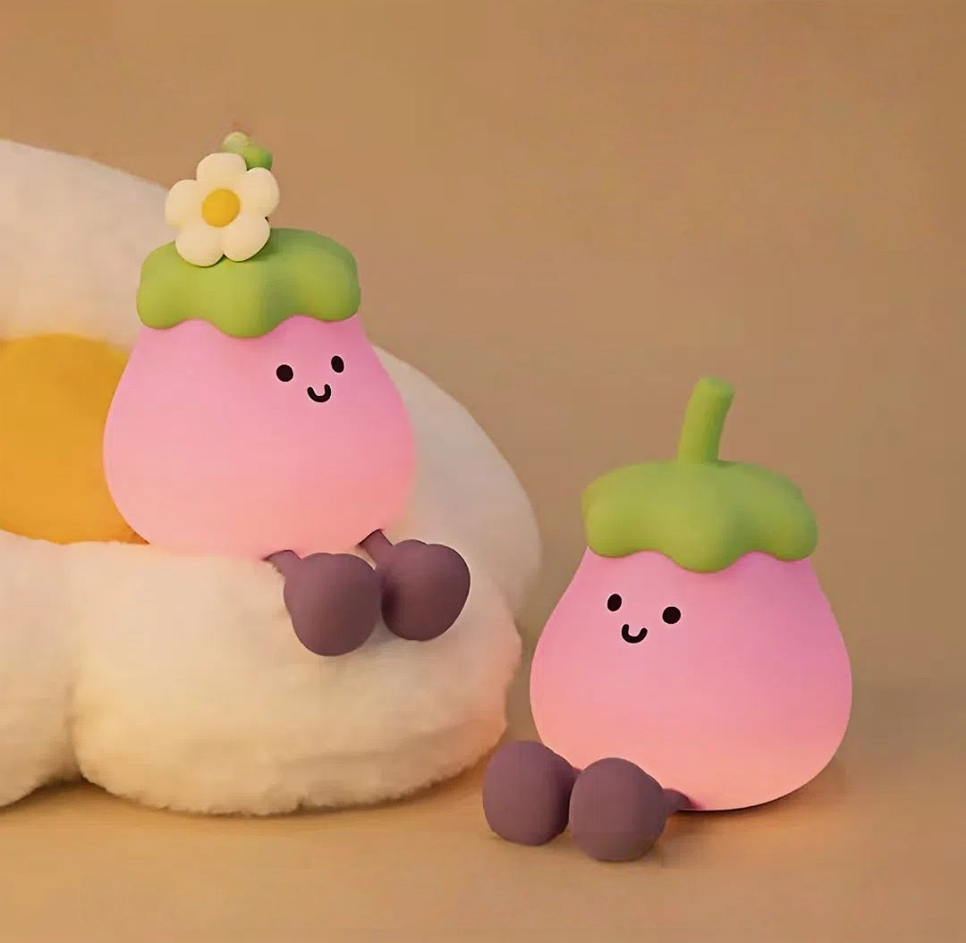 Satori Glow Eggplant — Tap Night Light & Phone Stand