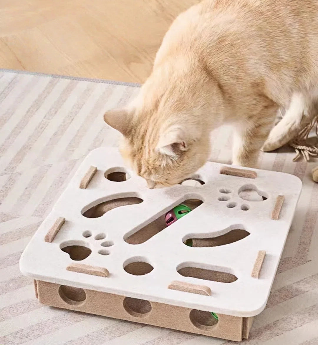 Satori Pounce Lab — Felt Maze Box Cat Toy
