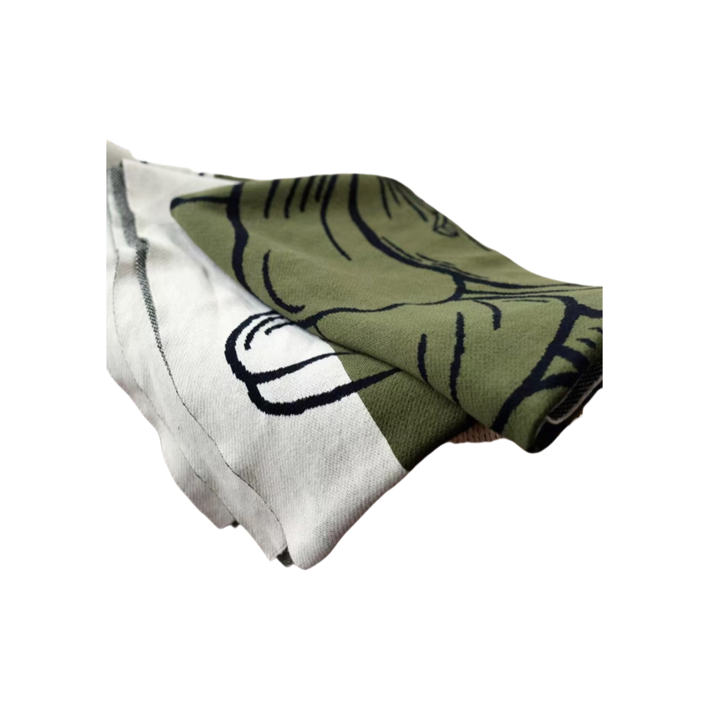 Cotton Throw with Begonia Pattern