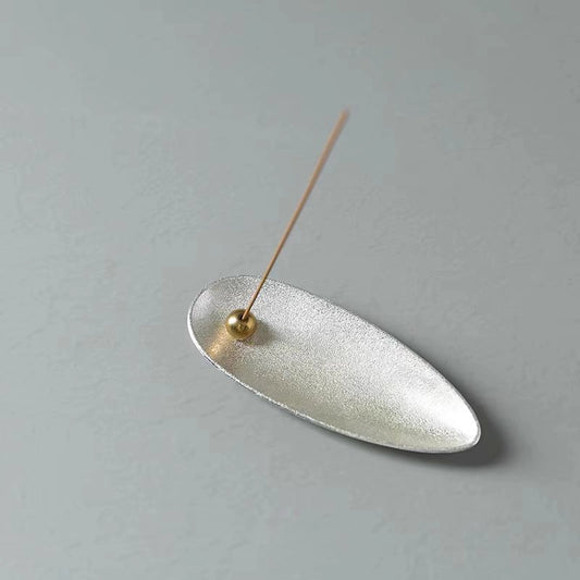 Silver Leaf Incense Holder