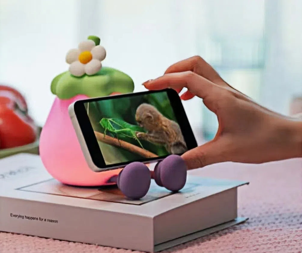 Satori Glow Eggplant — Tap Night Light & Phone Stand