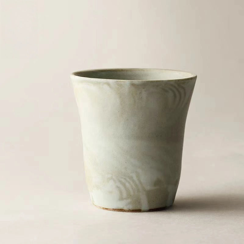 Handcrafted “Drifting Clouds” Swirl Ceramic Tumbler — Three Colors
