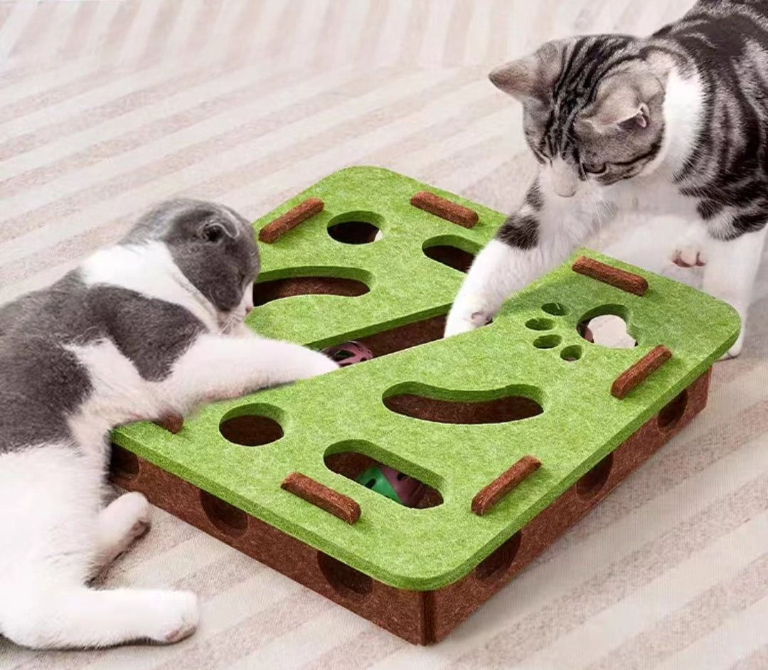 Satori Pounce Lab — Felt Maze Box Cat Toy