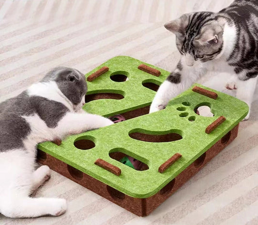 Satori Pounce Lab — Felt Maze Box Cat Toy